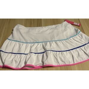 NWT $108 Lilly Pulitzer Peachy Large Skort , Resort White UPF 50+